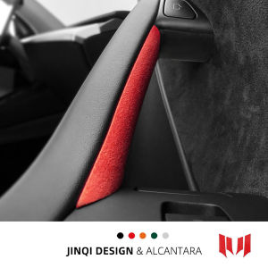 Tesla Model Y/3 Door Pull Handle Decorative Sticker Flip Leather Renovation Version Modification Accessories Gold Color