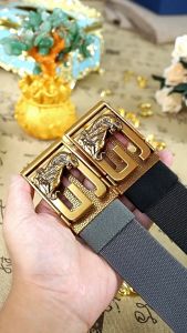 Thắt Lưng Vải Nam Khoá Chữ G Hổ Vàng Ngự Núi Hợp Kim Cao Cấp Kẹp Tự Động Dây Co Giãn Bện Siêu Bền