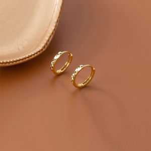 Circle Earrings S925 Sterling Silver Special-Interest Design Fancy Earrings Minimalist Ear Clip Earrings Ear Bone Ring Earrings