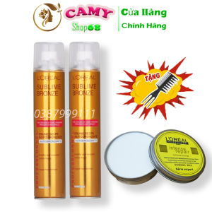 Gôm(gel) Xịt Tóc LOREA Sublime Bronze 320ml + Sáp(wax) Vuốt Tóc Nam LOREA 100g tặng lược tạo kiểu
