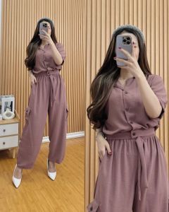GWEEN CARGO WANITA / SETELAN CARGO CRINGKEL / SETLAN WANITA KEKINIAN