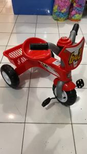 Sepeda Motor Anak Roda 3 Dorong – Bisa Dinaiki Ada Suara Keranjang Mainan Anak 1-5 Tahun (NFB 642 SB 580 VC )