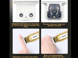 Kemei 1760 Cordless Professional Hair Clipper For Men Grooming Beard Hair Trimmer Electric Edge Hair Cut Machine Rechargeable