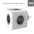 MASSFA EU Plug 5 AC Outlet Multiprise Power Strip Extension Powercube Electrical Socket 3680W Adapter for Home Office. 