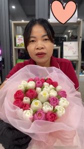 Khuôn silicon chùm Tuylip nhỏ 5cm đổ tạo hình cho bánh rau câu 3D 4D