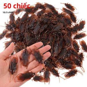 Bộ Đạo Cụ Gián Giả Mới Lạ - 50/30/10/5 Chiếc Lỗi Nhựa Thực Tế Cho Đồ Trang Trí Tiệc Hóa Trang Halloween Vui Nhộn Mô Phỏng Đồ Chơi Gian Xảo Cho Độ Tuổi 6 +