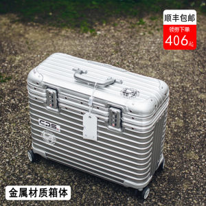 Aluminum Magnesium Alloy Photography Luggage Carry-On Bag Flip-Up Cover 20 Inch Camera Box Horizontal Version Mens Womens