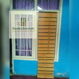 tirai Bambu gulung kaca dan jendela/Kerai Tirai Gorden Gulung bambu Lebar 75 cm Kerajinan Anyaman Bambu barokah/kerey bambu/tirai bambu tampias air hujan