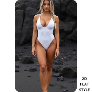 Vintage Metal Sign White Swimsuit Blonde Beach Girl Wall Decor for Bar Garage Home