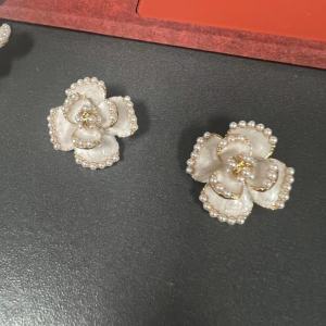 Manna Mới Hoa Trà Thanh Lịch Cổ Điển Ins Sang Trọng Kim Loại Mạ Điện Nút Áo Khoác Áo Len Cardigan Nút Áo Len Nút