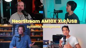 NearStream USB XLR Dynamic Microphone Boom Arm Professional PC Mic for Gaming Studio Set Podcast Recording Streaming Microphone