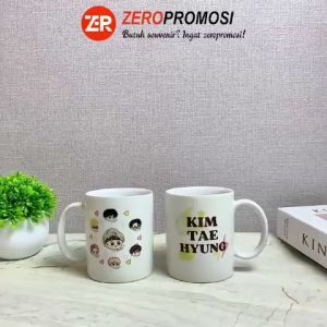 Mug Kartun BTS Kpop Custom Mug Keramik