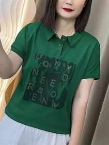 QIAOXIZI | Summer 2025 Loose Fit Senior Womens Polo Shirt