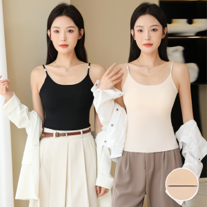 miiow | MiiOW Womens Strap Vest Summer Outerwear Inner Match 2025 New Cool Sensation Beautiful Back Pad Base Sleeveless Top