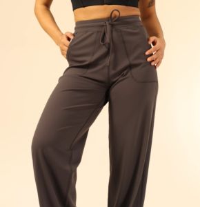 Moving Peach Wide Leg Pants women High Waist Loose Sports Pants Side Pockets Adjustable front Cinching Soft and Weightless Anti-Pilling High Elastic Daily wear jogging Yoga ELC2