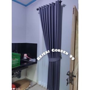 GORDEN JENDELA PINTU BLACKOUT ABU-ABU PREMIUM SMOKERING MINIMALIS