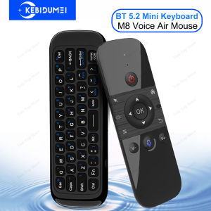 kebidumei | Bluetooth 5.2 Keyboard Wireless Mini Keyboard Rechargeable Keyboard with 2.4G Wireless Voice Control Air Mouse for TV BOX Laptop