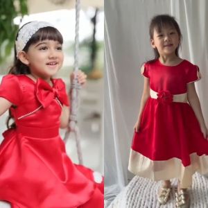 Baju Anak Perempuan Satin - Dress Anak Perempuan Lebaran Fashion 1-12 Tahun 4251 4346