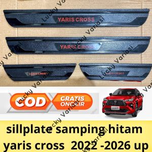 sillplate samping Yaris Cross 2023 2024 2025 hitam list merah