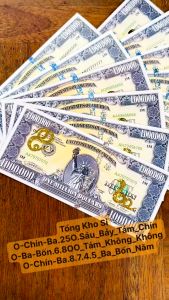 [SỐ VIP] Tiền 1 Triệu Đô La Mỹ - 1 Triệu USD Hình Con RẮN  Vàng Siêu Cấp Seri Siêu Đẹp VIP Số Tiến