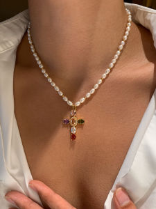 CAFFTI | Dopamine Style Natural Pearl Zircon Necklace