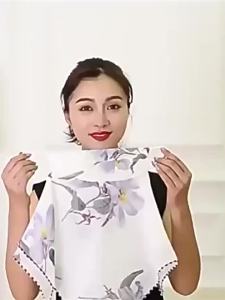 Khăn Quàng Cổ Bằng Lụa Voan Hoa Dành Cho Nữ Mùa Hè Chống Nắng Thoáng Khí Sang Trọng Mặt Nạ Yếm Ngoài Trời Dành Cho Người Lớn Tatting Craft