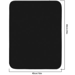 Heat Resistant Silicone Mats - Countertop Protectors for Air Fryer Oven Coffee Maker | Non-Slip Kitchen Mat Set (Black)