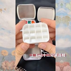 Travel Palette Box Mini Metal Palette Painting Empty Watercolor Palette