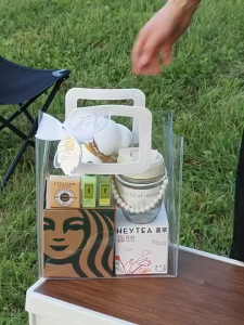 Square handle Birthday gift bag mini Transparent handbag Birthday Gift Wedding Party Candy Christmas gift