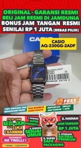 CASIO ORIGINAL - CASIO AQ-230GG-2ADF - Men LA - Stainless Steel - Jamdunia / Jam dunia JD18ST