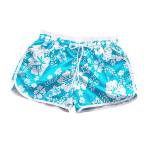 Womens Beach Pants Summer Vacation Shorts Womens Quick-Drying Floral Slimming Hot Pants Plus Size Loose Lace-up Sports Tide