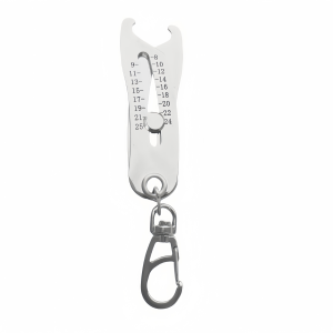Portable Precise Thread Size Checker Keychain Bolt Size Finder Keychain Measuring Both Inch and Metric Size for Quickly Measure