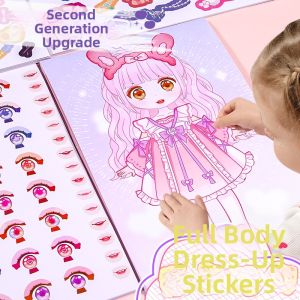 QGOE | Intelligent Dress Up Sticker Book 3-6 Years Girls