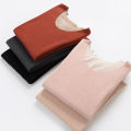 Women's Cashmere Silk Long Sleeve round Neck Underwear 300g Seamless Autumn Thermal Top Simple Style Youth Suitable. 