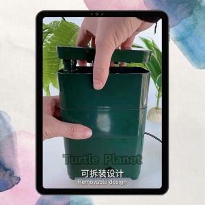 Turtle Tank Aquarium Filter Low Water Level Rainfall Wave Make Bottom Filter Water Pump 12 w 乌龟低水位过滤器水泵滴流过滤盒净水