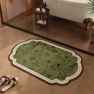 New Chinese Style Bathroom Entrance Mat Water Absorbent Silicon Dendroid Easy to Maintain Toilet Quick Dry Anti Slip Foot Pad