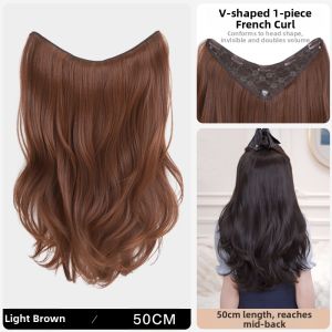 AINIYA | V Shape French Curl Hair Extension Realistic Seamless Volume