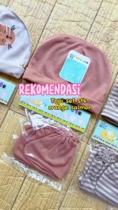 3set/12pcs Sarung tangan dan Kaki bayi Newborn SNI orange salmon Promo 8.8