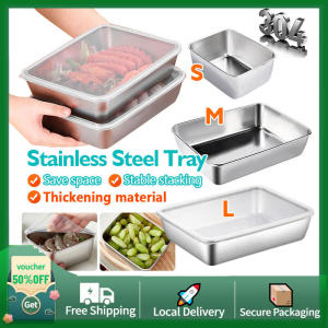 【with lid】Rectangle Fresh-Keeping Box Food Storage Container Seal Freezer Multipurpose Crisper Leak-Proof  Bento Box Deep Food Preparation Tray Food Container 冰箱保鲜盒餐盘
