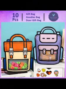 Cute Gift Bag [10pcs] (109) School Bag Zip lock Zipper Bag Snacks Candy Biscuit Portable Goodies Small Cartoon Gift Packaging Bag 礼物袋礼品袋购物袋