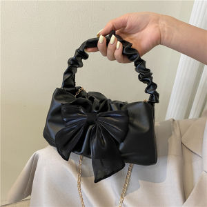 NALLCHEER กระเป๋าสะพายผญ กระเป๋าถือ กระเป๋าผู้หญิงใหม่กระเป๋าสะพายไหล่แฟชั่นกระเป๋าสะพายข้างกระเป๋าขนาดเล็กประดับโบว์กระเป๋าถือหวานแว๋ว