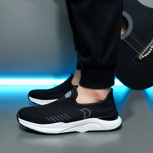 Leedoo Sepatu Selop Pria Casual Sepatu Formal Kerja Santai Shoes Men Slip On Hitam ML106