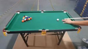 Foldable Pool Table Set 120CM Adjustable Metal Legs Mini Snooker Billiard Table With Cue/Balls Meja Pool For Adults Kids