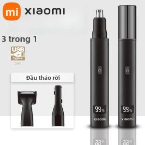 Mijia | Tông Đơ Cắt Tóc Điện 3 Trong 1 Mijia Dành Cho Nam Máy Cạo Râu Mũi Tai Không Đau Có Thể Sạc Lại Với Lưỡi Dao Bằng Thép Không Gỉ Cho Tóc Mai Lông Mày Râu
