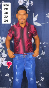 Denim long jeans pants for men’s  Slim Fit Zip Fly