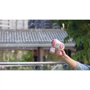 [HCM] Súng Bắn Bong Bóng Xà Phòng Có Đèn Led DINO + 4 Pin + 1 Lọ Nước Súng Đồ Chơi Cho Bé-Hesede3406