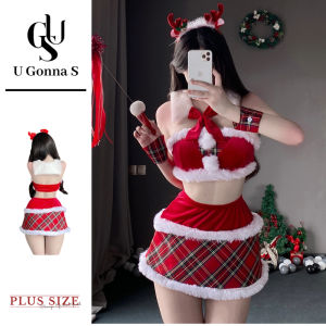 U Gonna S Christmas Sleepwear for Women Dress Red Sleeveless Push Up Lingerie Nightwear Fashion 2025 New Design Elastic Party Christmas Gift