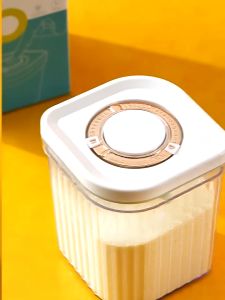 Airtight Milk Powder Container Baby Food Storage Container Powder with Scraper - Rectangle Scraper
