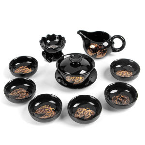 Premium Jingdezhen Tea Set for Home And Office High End Gongfu Tea Kit with Tea Pot Tea Cups And Bowl in Gift Box