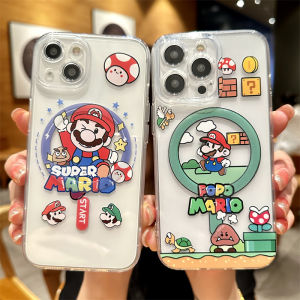 MagSafe Compatible Cute Super Mario Princess Style Phone Case for Apple 15Pro Max 13 New iPhone 16Pro Max Huawei Mate60 Couples